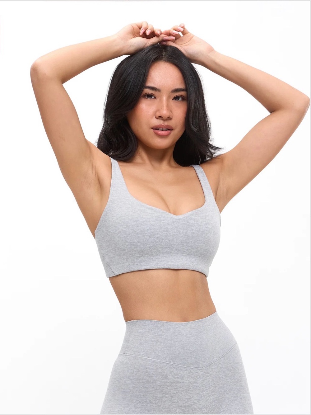 Buffbunny Womens XL Collection Dream Heathered Gray Sports Bra Adjustable Straps